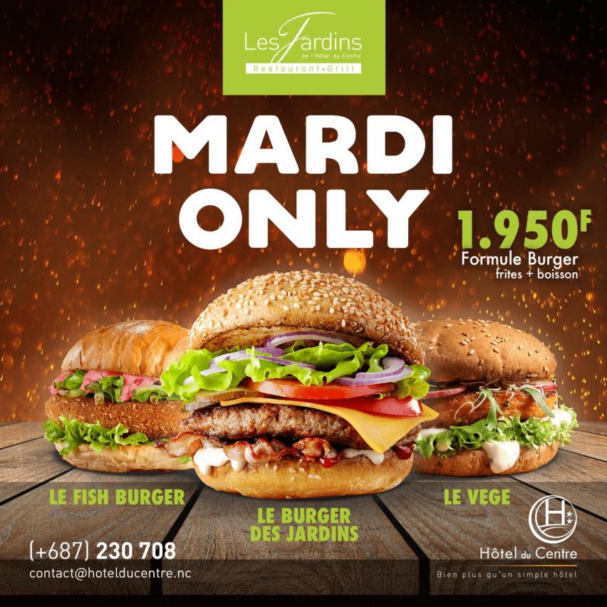 Le "Mardi Burger" aux Jardins de l’Hôtel du Centre
